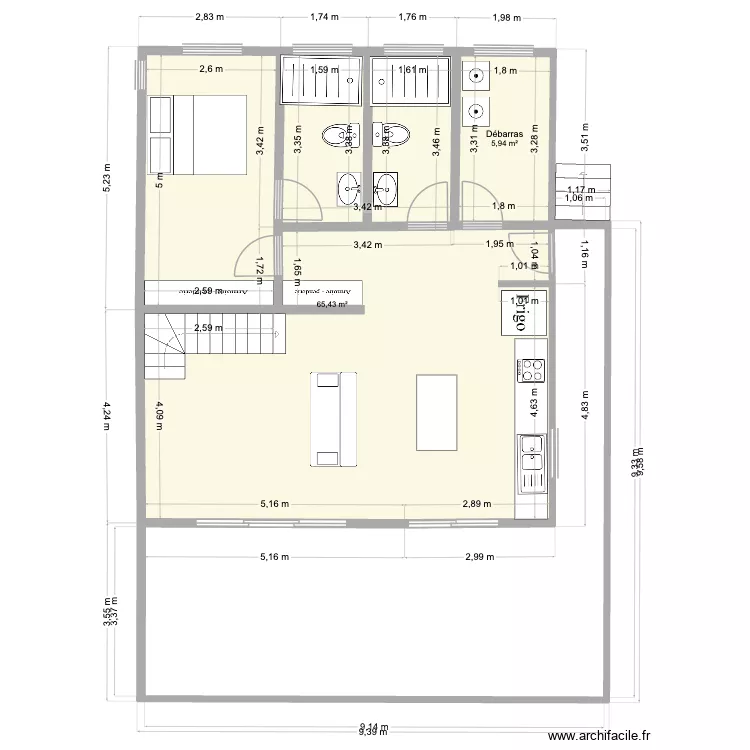 Moorea 3. Plan de 3 et 114 m² Moorea 3. Plan de 3 et 114 m²