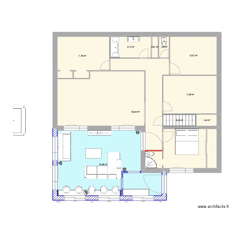 maison 2 v2. Plan de 10 pièces et 133 m2