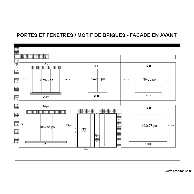facades avant 1320 F1. Plan de 