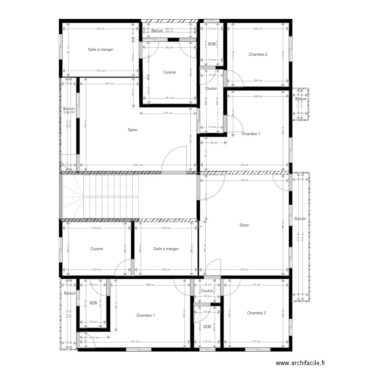 NKOMBO 2A. Plan de 32 pièces et 262 m2
