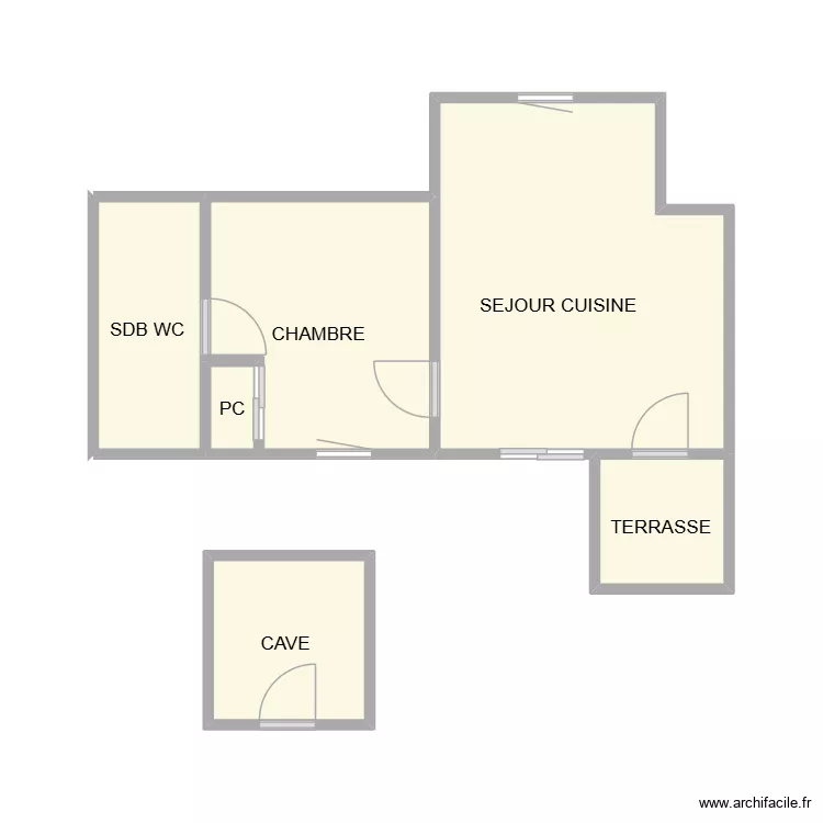 BAGNOL APPARTE 02 2 éme. Plan de 6 et 24 m² BAGNOL APPARTE 02 2 éme. Plan de 6 et 24 m²