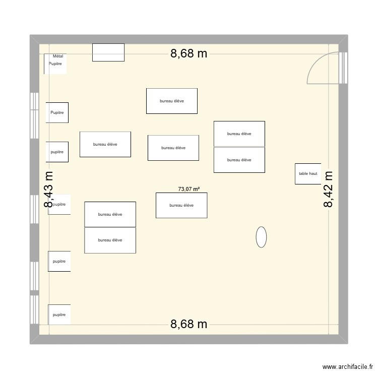 Classe de rêve; Maydianne. Plan de 1 pièce et 73 m2