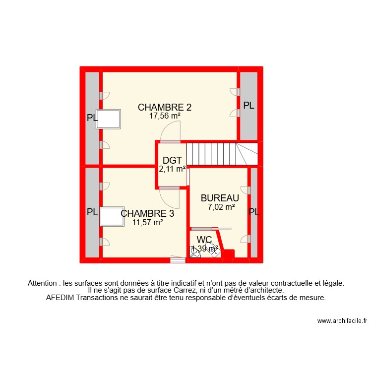 BI 29545. Plan de 32 pièces et 265 m2