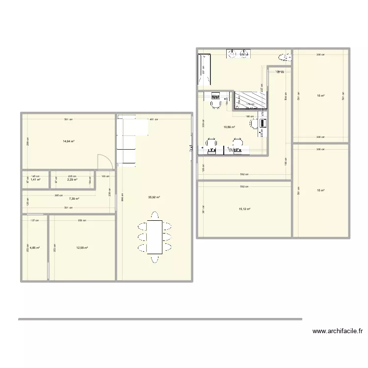 nouvelle maison qu'on aura pas. Plan de 