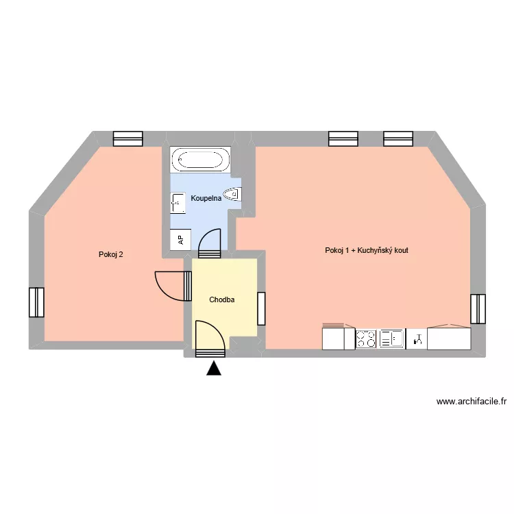 Porubská 709, byt 22. Plan de 10 et 181 m² Porubská 709, byt 22. Plan de 10 et 181 m²