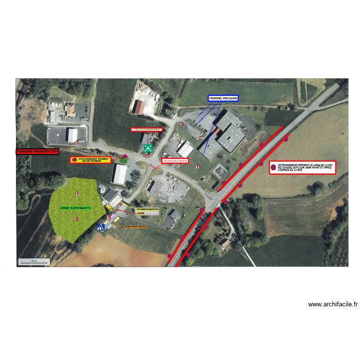 ZAE LABAURIE 2026 25/26 juin. Plan de 11  et 820 m²