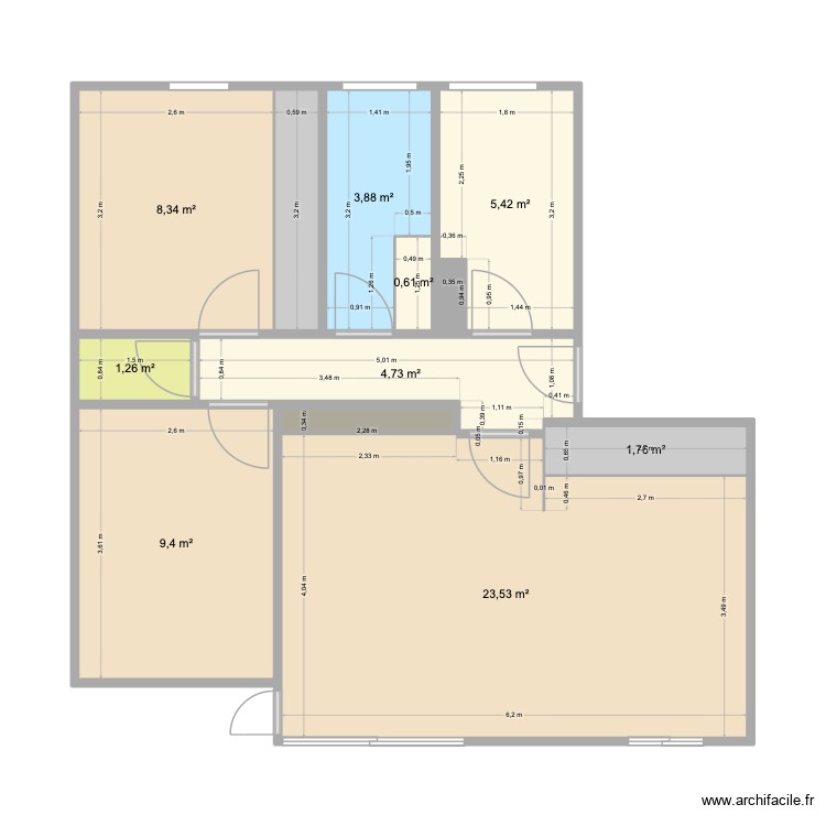 Appart Viro. Plan de 0 pièce et 0 m2