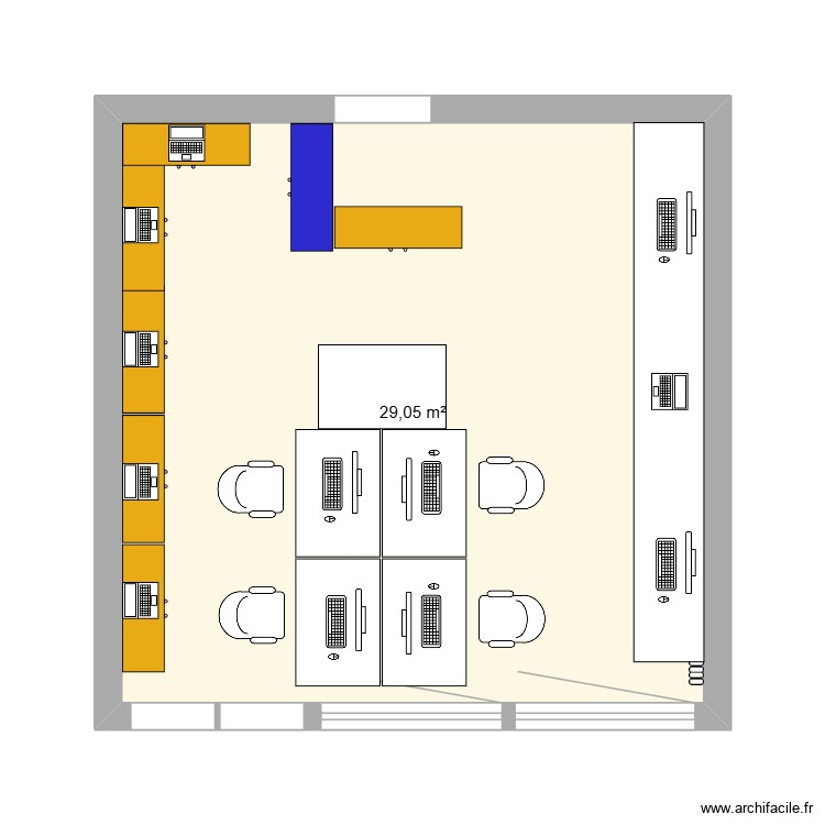 bureau avec existant. Plan de 0 pièce et 0 m2