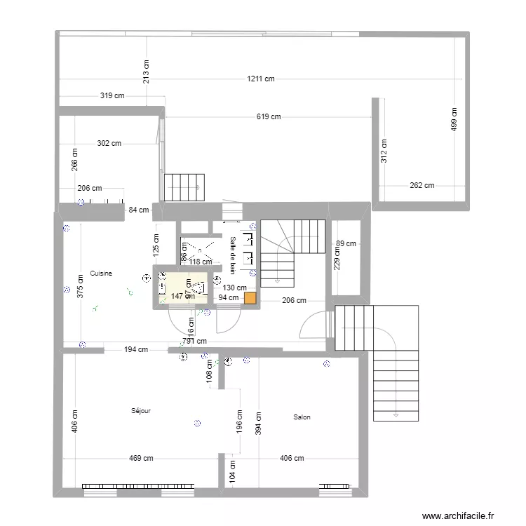 Maison Hesperange RdC. Plan de 