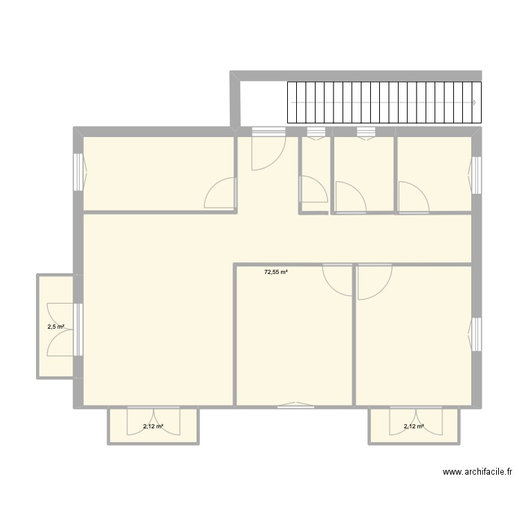 maison CONTES EXISTANT GRAND SALON. Plan de 4 pièces et 79 m2