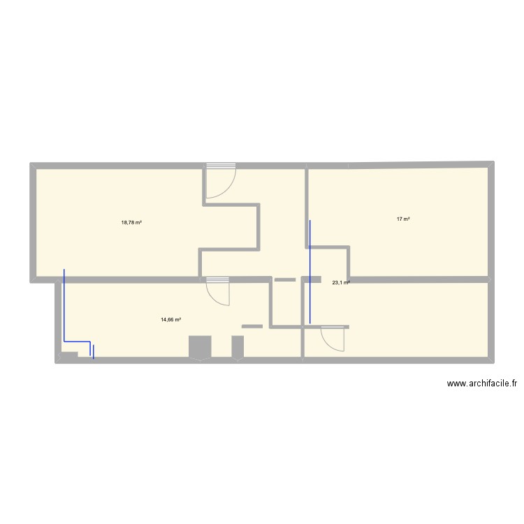 ST HERBLAIN CHARENTE V1. Plan de 4 pièces et 74 m2