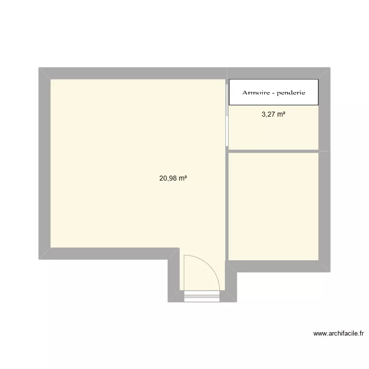 chambre 3 avec dressing. Plan de chambre 3 avec dressing. Plan de