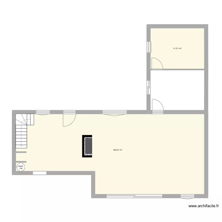 RENARD VIERGE. Plan de 2  et 79 m²