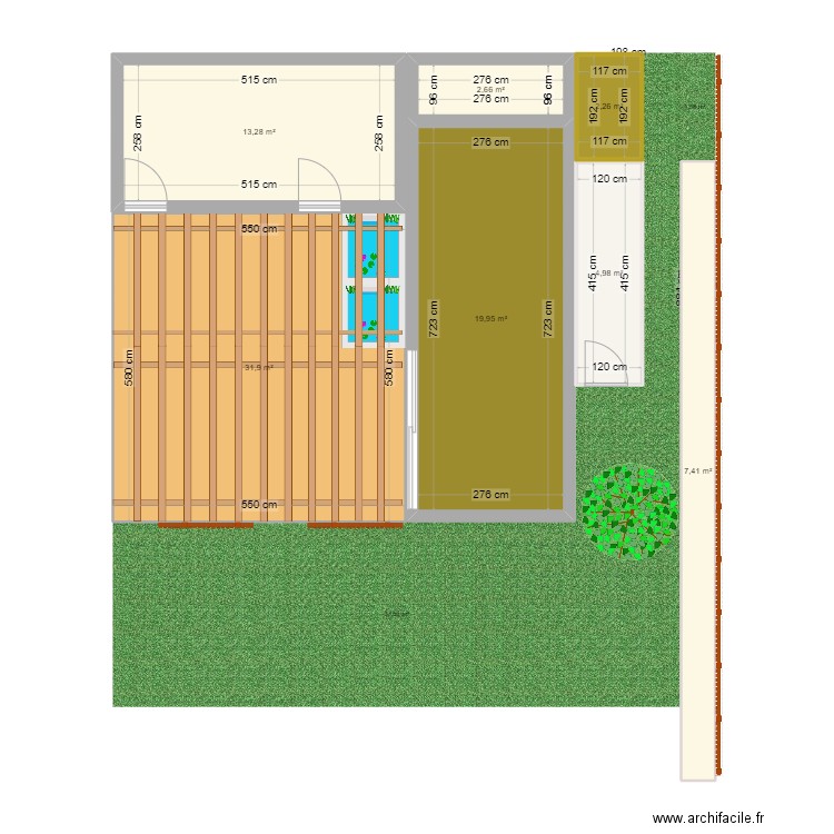 pieces en+. Plan de 0 pièce et 0 m2