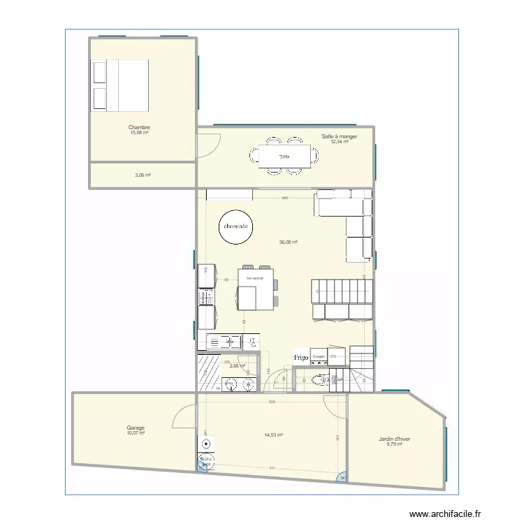 KIM - Plan g&eacute;n&eacute;ral 1 - rdc am&eacute;nag&eacute; V1.1. Plan de 