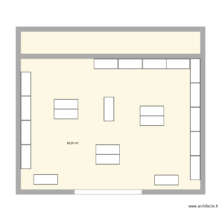 plan comptoir aimé. Plan de 1 pièce et 83 m2