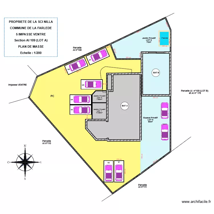 SCI NILLA (EXTERIEUR). Plan de 