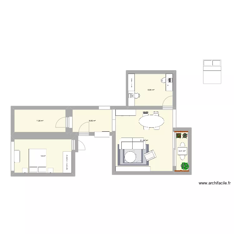Apt St Cloud 2. Plan de 