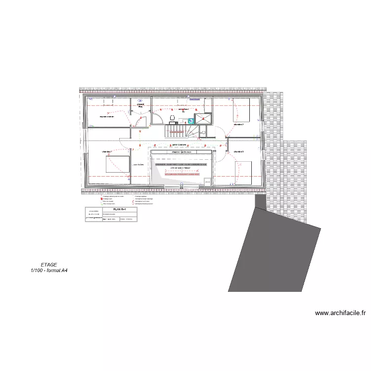 CHANTIER HUMBERT R+1. Plan de CHANTIER HUMBERT R+1. Plan de