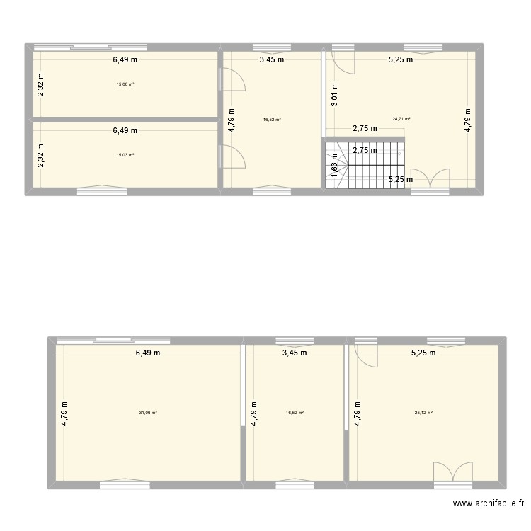 petite maison idée 1. Plan de 7 pièces et 144 m2