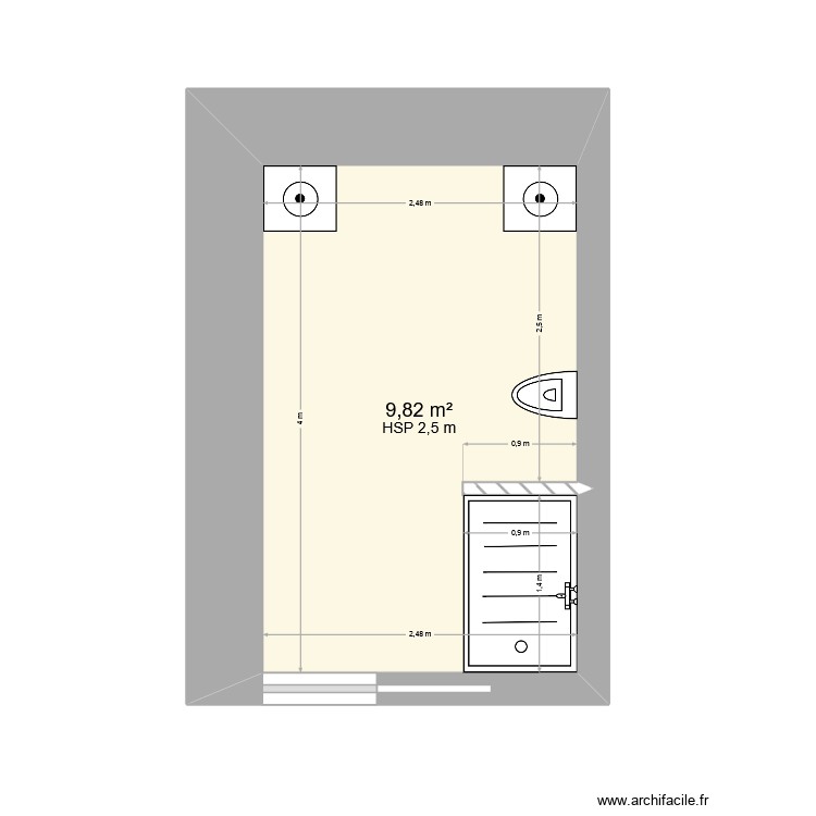 Plan Douche + WC Bicchisano 0. Plan de 0 pièce et 0 m2