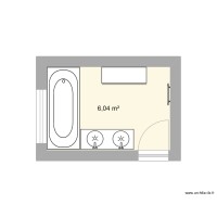 Plan sdb enfant 6m2 baignoire