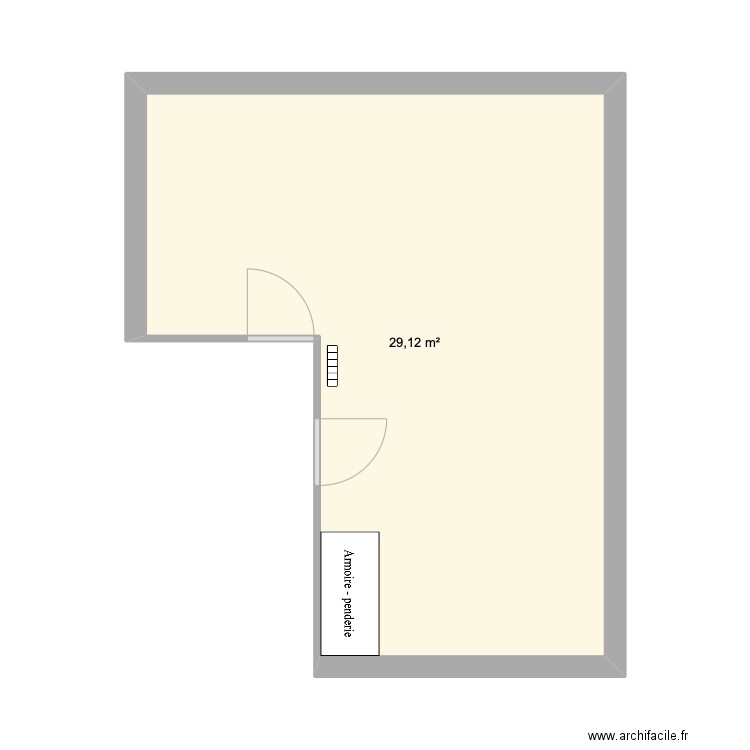 cuisine 87 GS N°1. Plan de 1 pièce et 29 m2