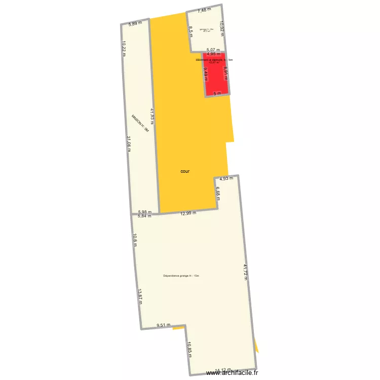 plan de masse. Plan de 3 Pièces et 1119 m² plan de masse. Plan de 3 Pièces et 1119 m²