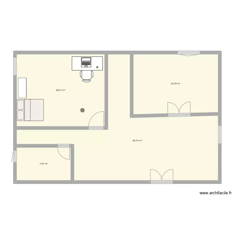 BMM. Plan de 4 Pièces et 107 m² BMM. Plan de 4 Pièces et 107 m²
