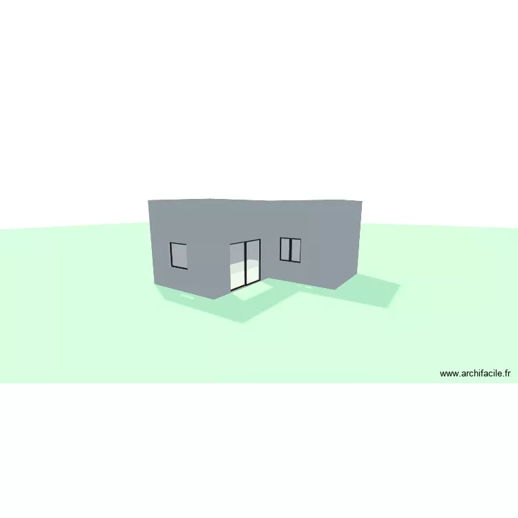 agrandissement maison. Plan de 1  et 39 m²