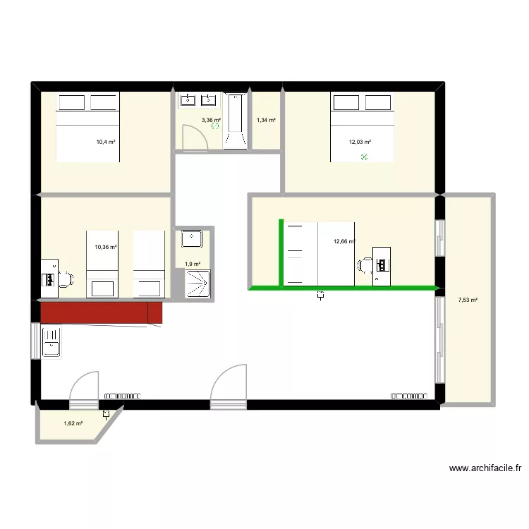 plan apt cachan 2. Plan de 9 et 61 m² plan apt cachan 2. Plan de 9 et 61 m²