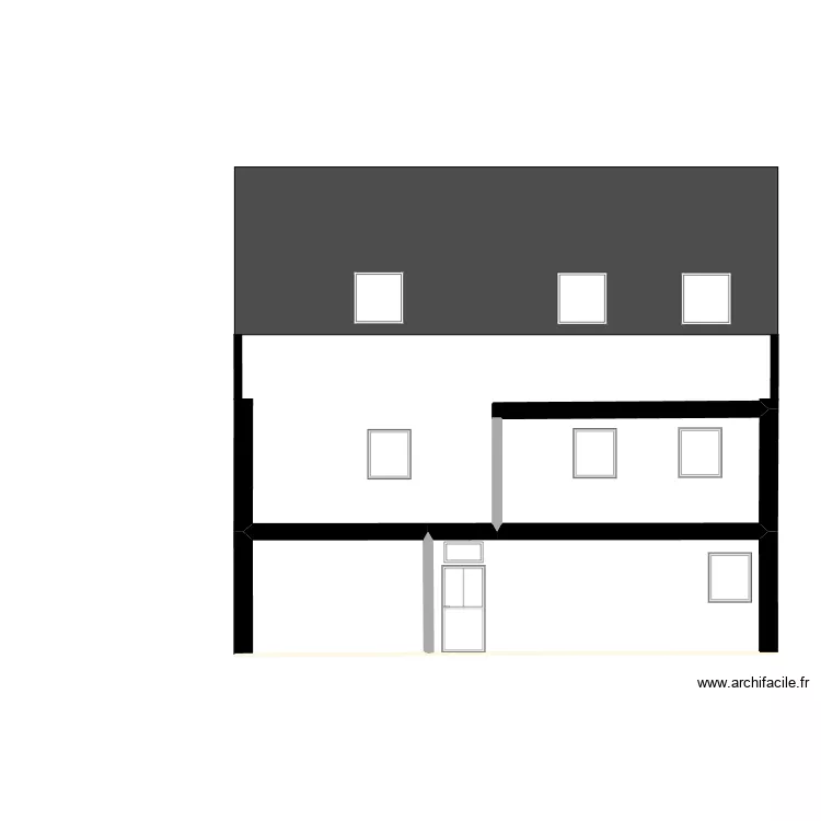 barOC facade sud modification PC. Plan de barOC facade sud modification PC. Plan de