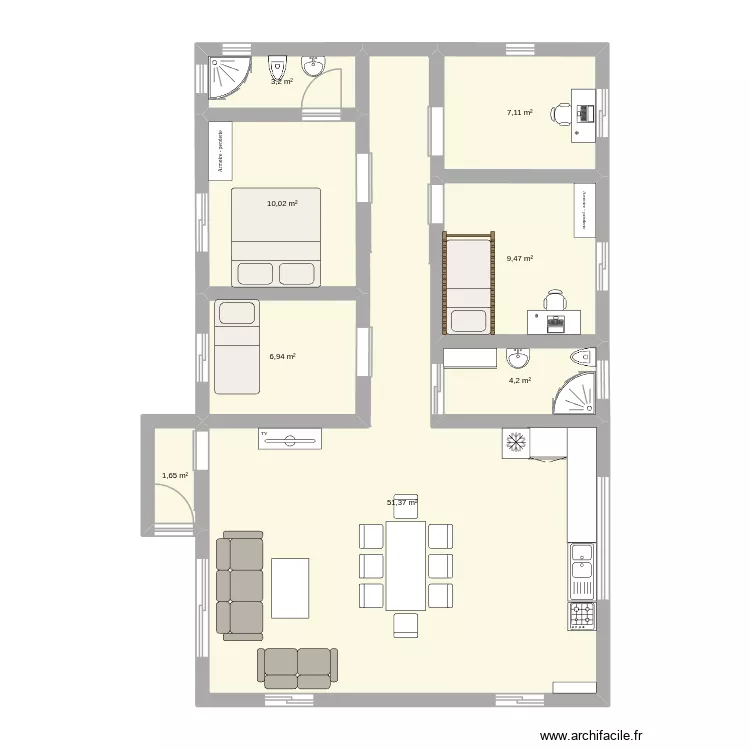 Plan1. Plan de 8 et 94 m² Plan1. Plan de 8 et 94 m²
