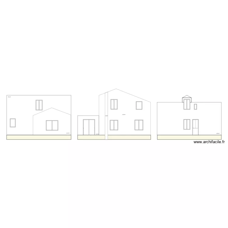 Fa&ccedil;ades. Plan de 