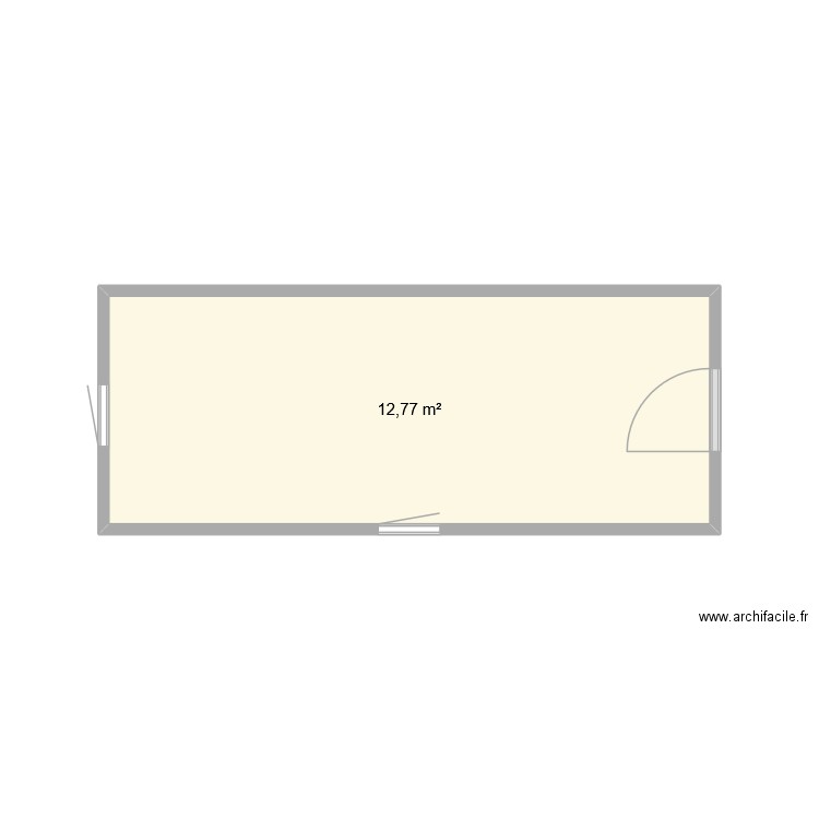 ALGECO. Plan de 1 pièce et 13 m2