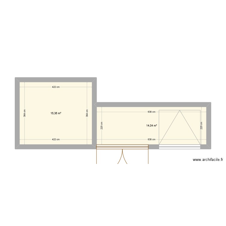 depot lissieu. Plan de 2 pièces et 29 m2