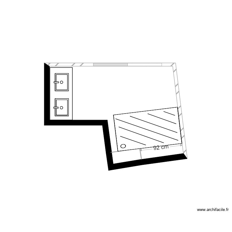 SALLE DE BAIN. Plan de 0 pièce et 0 m2