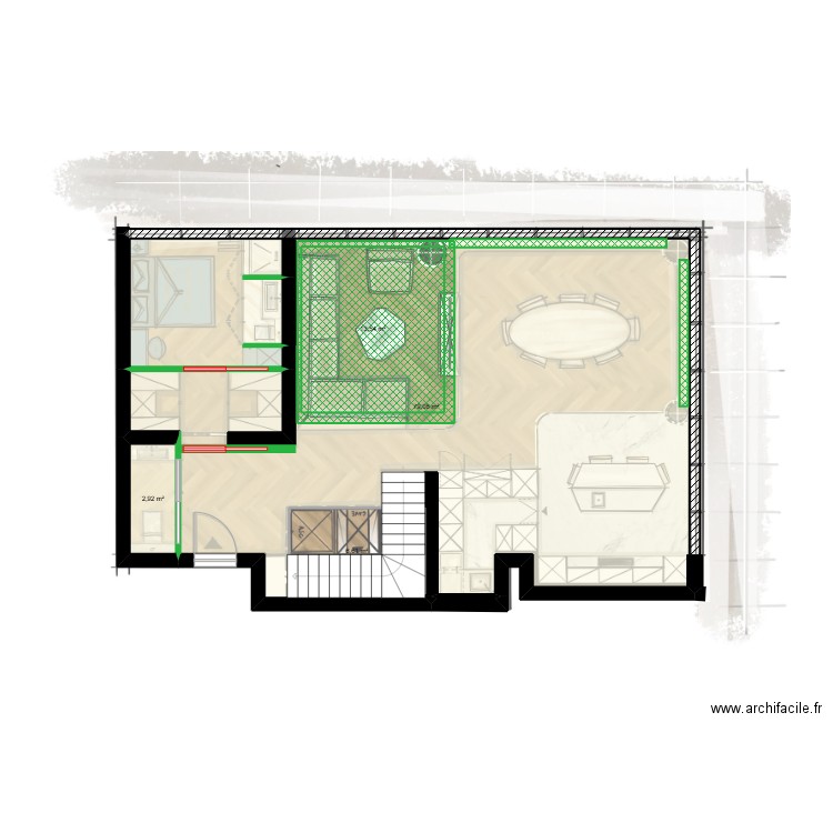 DUBAI COTES. Plan de 5 pièces et 125 m2