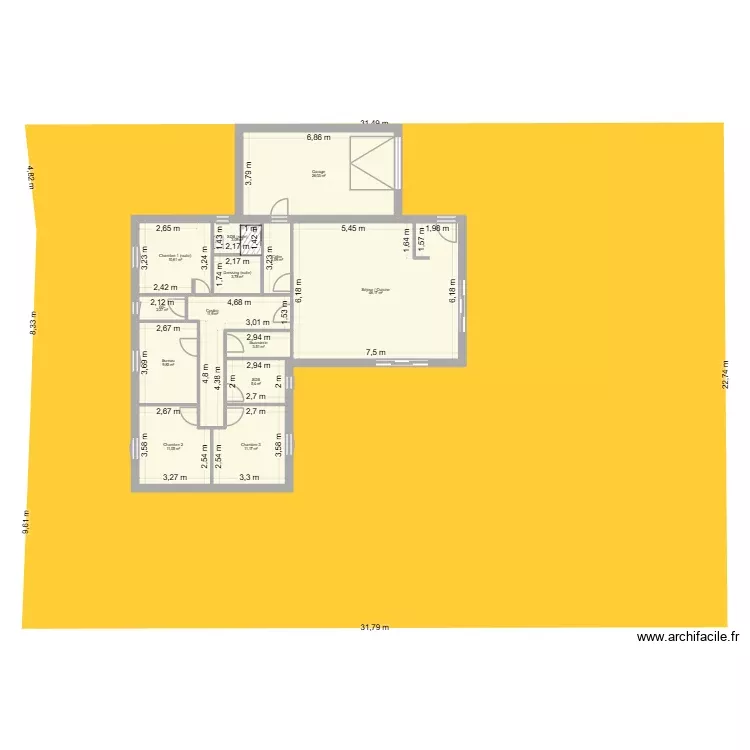 HAUT DE BOUTENAC 4. Plan de 13 Pièces et 149 m² HAUT DE BOUTENAC 4. Plan de 13 Pièces et 149 m²