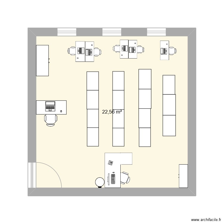 SALLE 01. Plan de 1 pièce et 23 m2