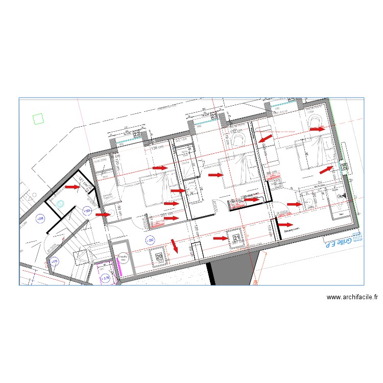 chambres etage maison objet. Plan de 0 pièce et 0 m2