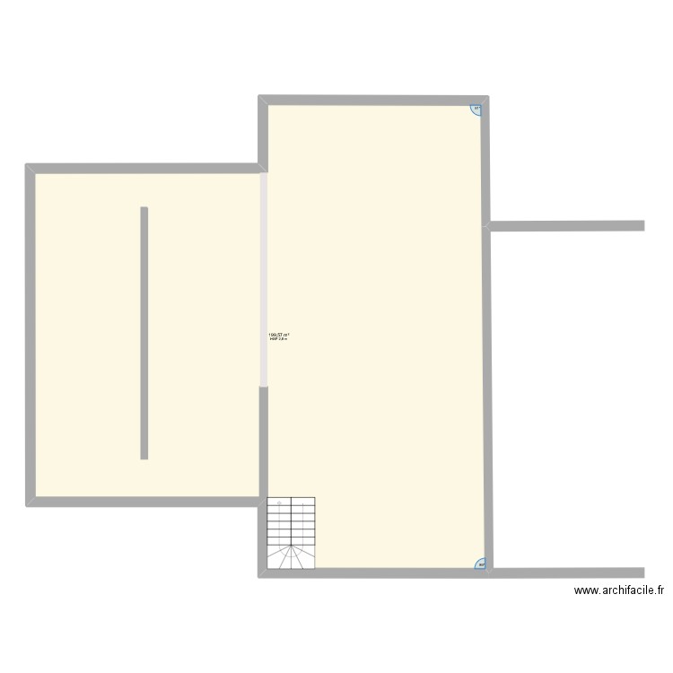 Etude 1. Plan de 1 pièce et 200 m2