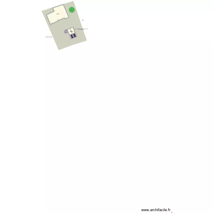 Plelo terrain panneaux solaire. Plan de 3  et 283 m²