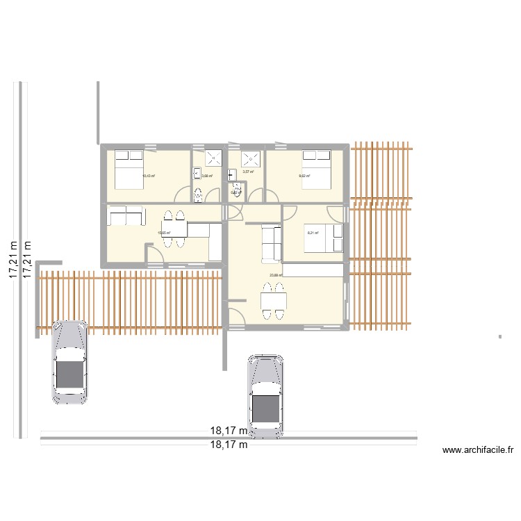 bloc. Plan de 0 pièce et 0 m2