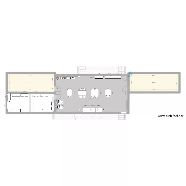 mediatheque. Plan de 5 pièces et 217 m² mediatheque. Plan de 5 pièces et 217 m²