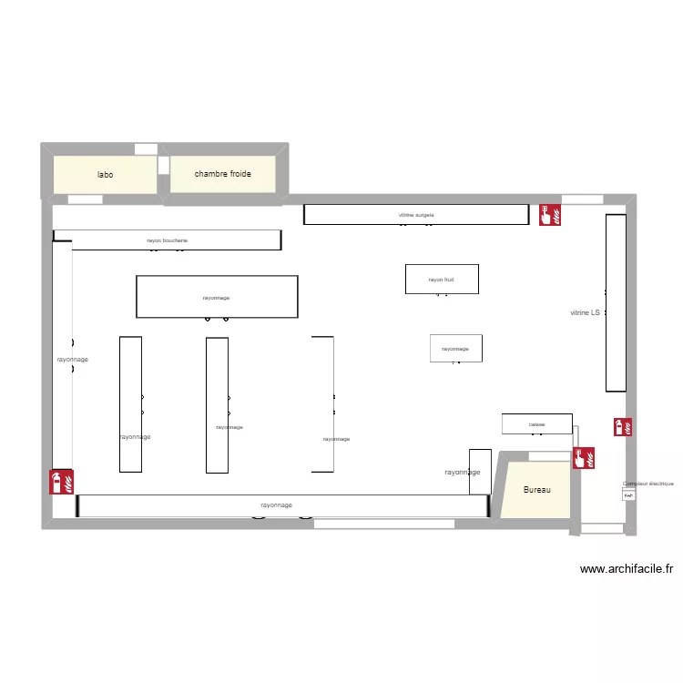 plan magasin. Plan de 