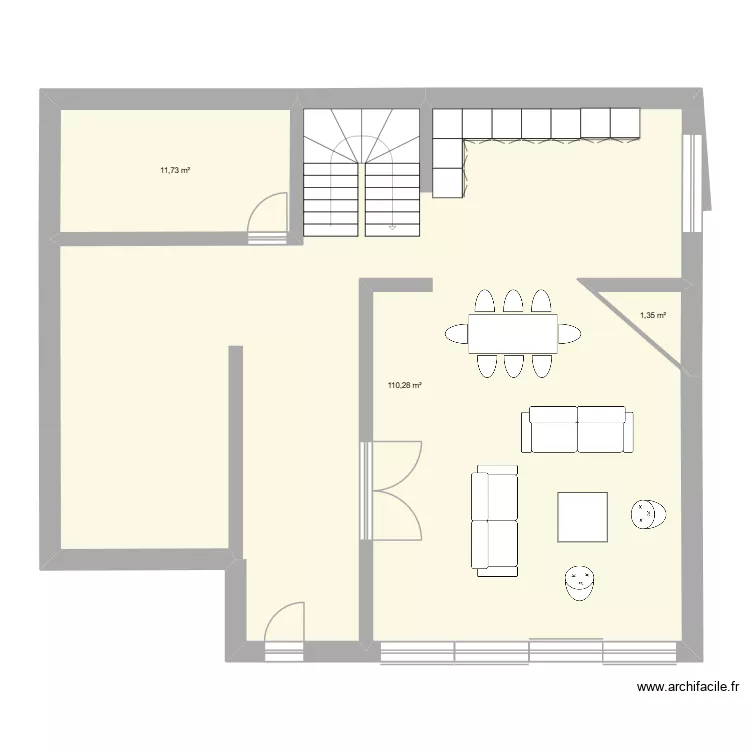 Maison J Mass&eacute;. Plan de 3  et 123 m²