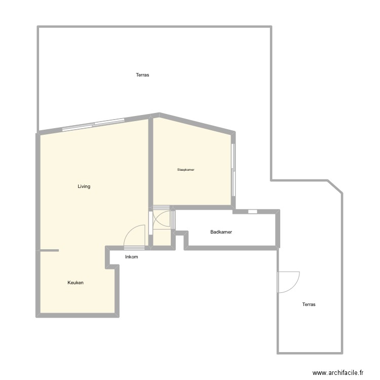 Franslaan 3 - 0502. Plan de 3 pièces et 36 m2