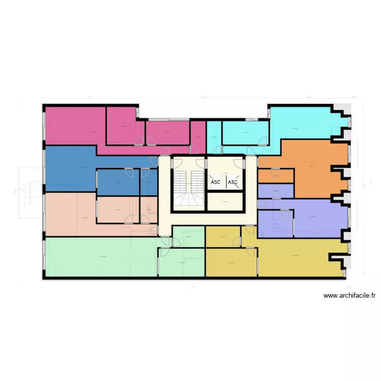 CASAL RIBEIRO PISO 4 - 1 T0 + 6 T1 + 1 T2. Plan de 28  et 448 m²