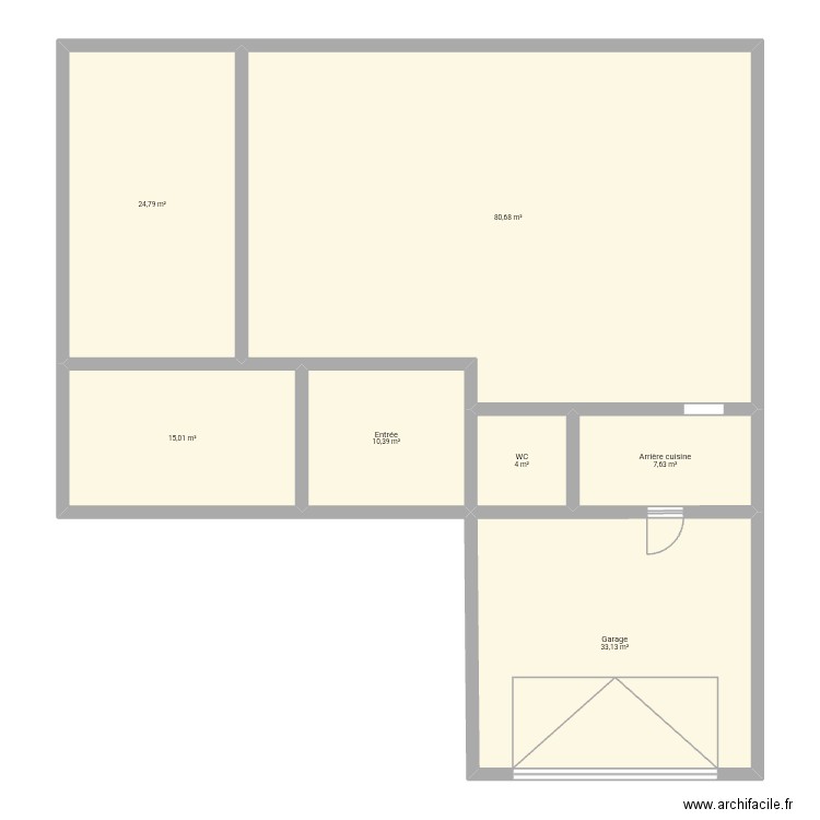 Villa plein pied. Plan de 7 pièces et 176 m2